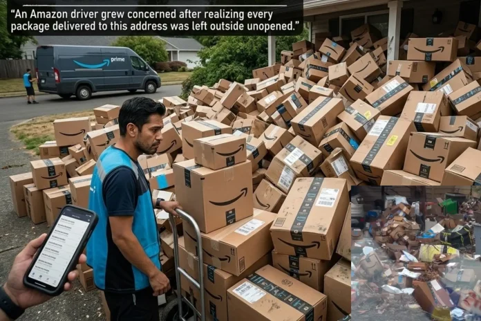 Amazon driver concerned unopened packages