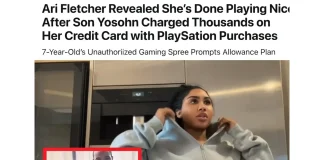 Ari Fletcher Cuts Off Son Yosohn After He Charges Thousands on PlayStation Ari Fletcher credit card charges