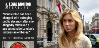Bonnie Blue Charged with Outraging Public Decency Outside Indonesian Embassy Bonnie Blue public decency charge