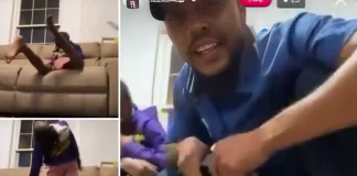 Father Caught on IG Live Spanking Son With Belt for Smoking & Disrespecting Mom father spanks son belt