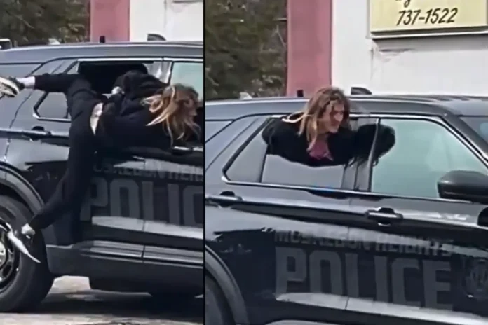handcuffed woman escapes police cruiser