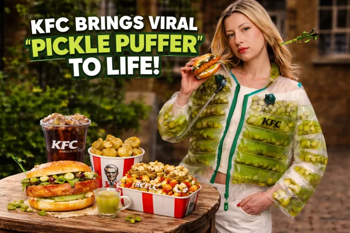 KFC Pickle Puffer Jacket