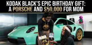 Kodak Black Buys Mom Porsche & $50K for Birthday, Follows Restaurant Gift Kodak Black gifts mom Porsche