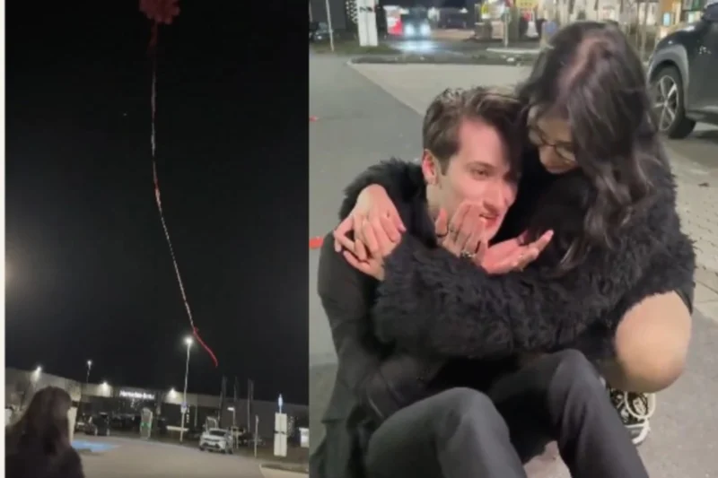 Viral Video Shows $2,000 Cash Gift Floating Away During Anniversary Surprise