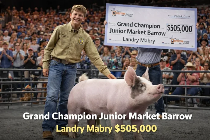 world record pig sale Texas