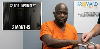 Florida Man Jailed After Holding Customer in Storage Unit for 3+ Months Over $3K Debt Florida man arrested storage unit debt