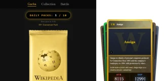 Wikigacha: Turn Wikipedia Pages into Collectible Trading Cards & Battle! Wikigacha game
