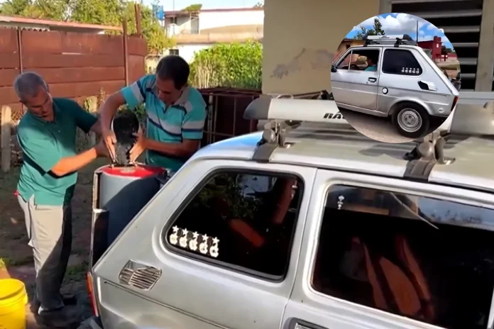 Cuba charcoal car