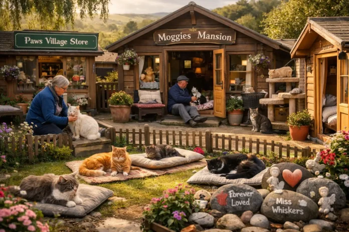 Elderly cats retirement village
