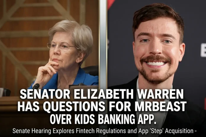 Elizabeth Warren MrBeast kids banking app