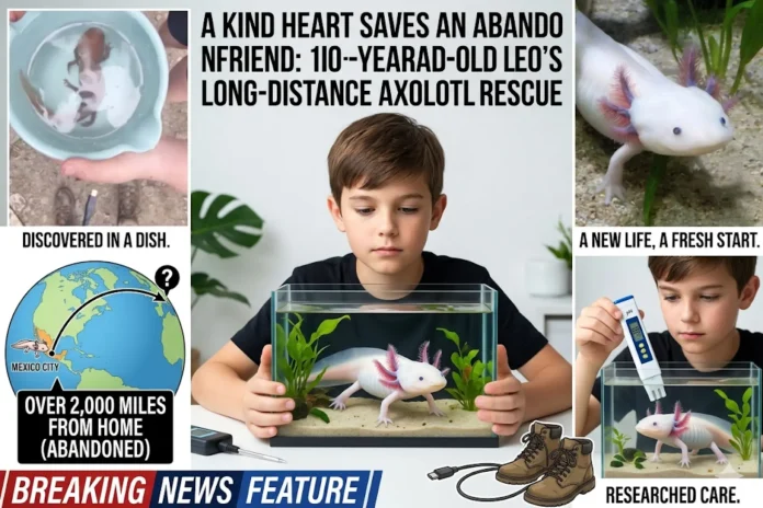 rescued axolotl