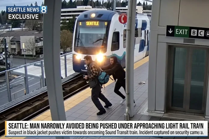 Seattle light rail near miss