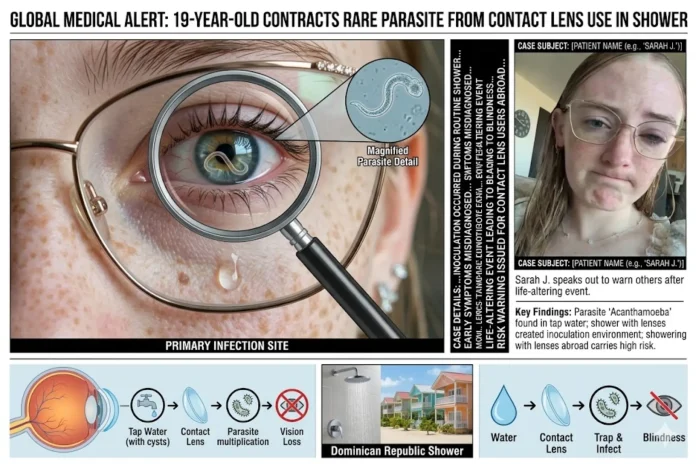 parasite eye infection contact lenses