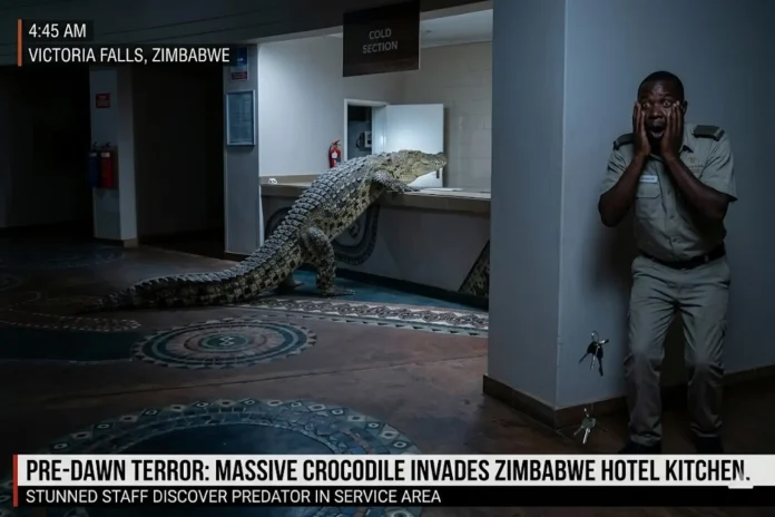 Victoria Falls hotel crocodile