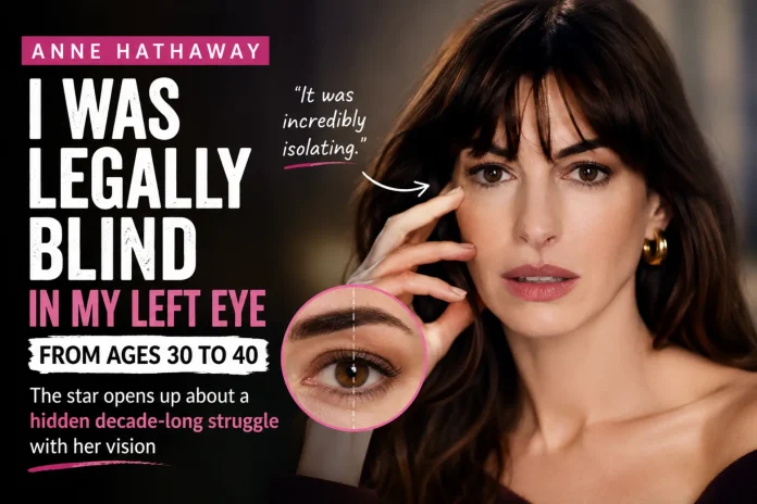 Anne Hathaway legally blind