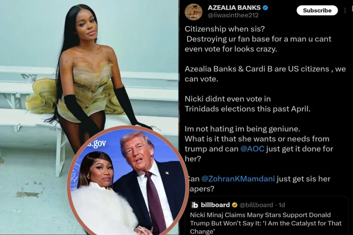 Azealia Banks Nicki Minaj citizenship