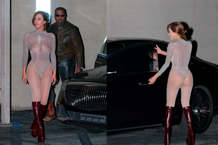 Bianca Censori sheer outfit