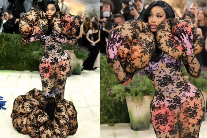 Cardi B Met Gala intestine dress