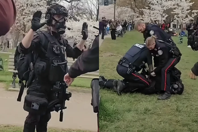 cosplayer detained replica rifle