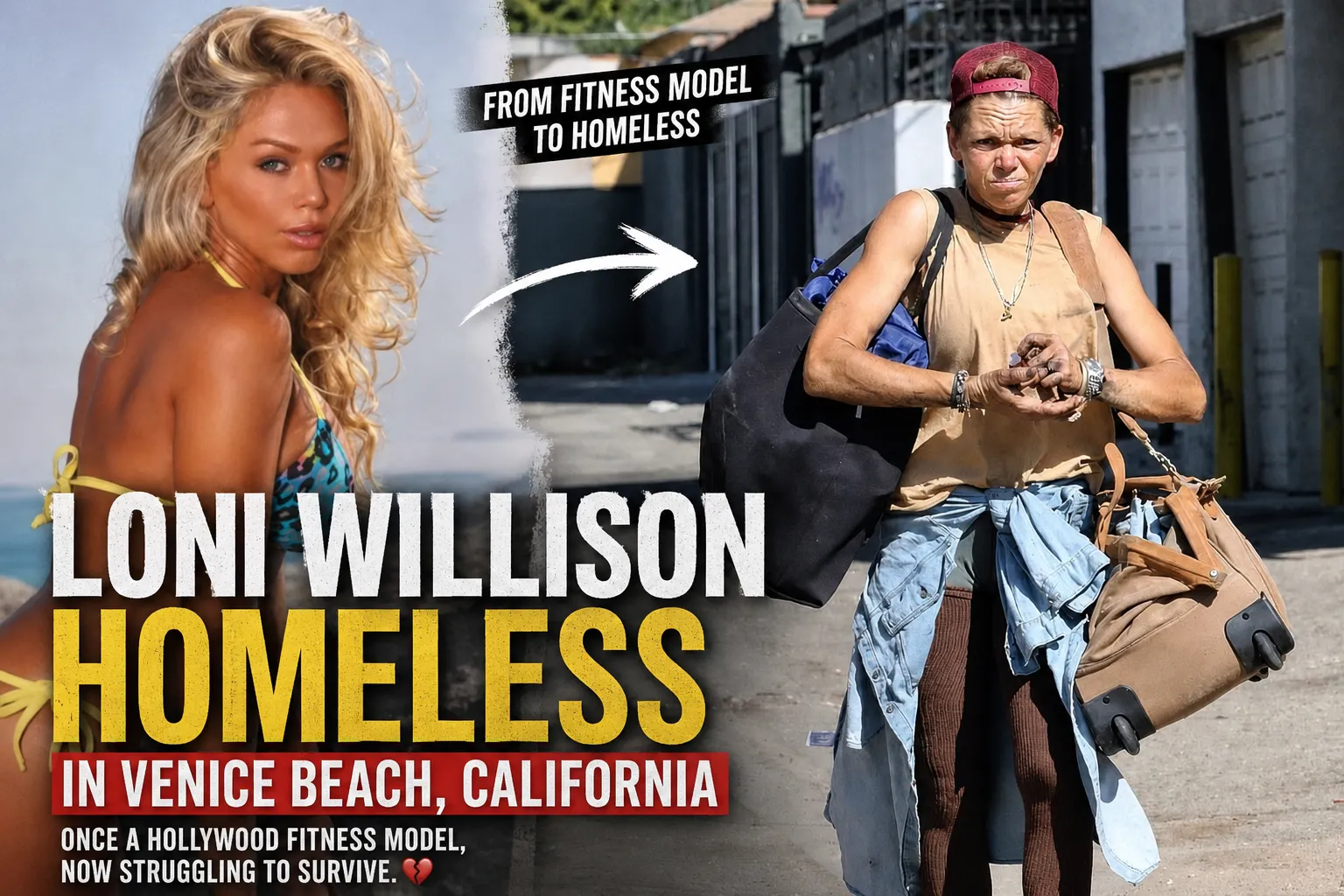 Model Turned Homeless Former Fitness Model Loni Willison Found Homeless in Venice Beach ...