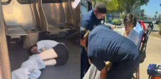 LA Metro Worker Ignores Distressed Passenger Lying on Bus Floor LA Metro bus incident