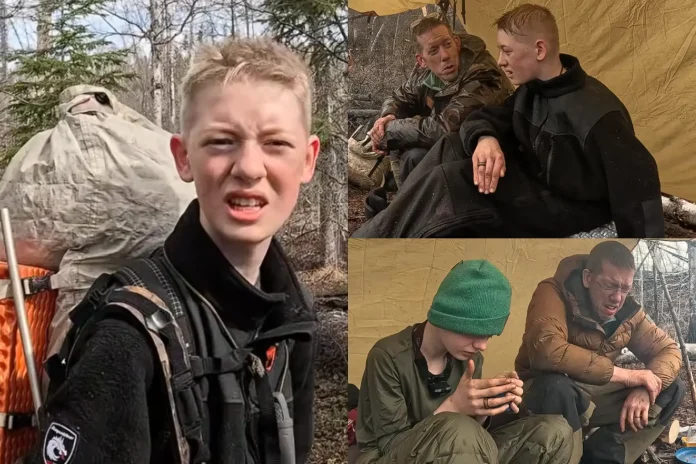 Outdoor Boys son solo camping