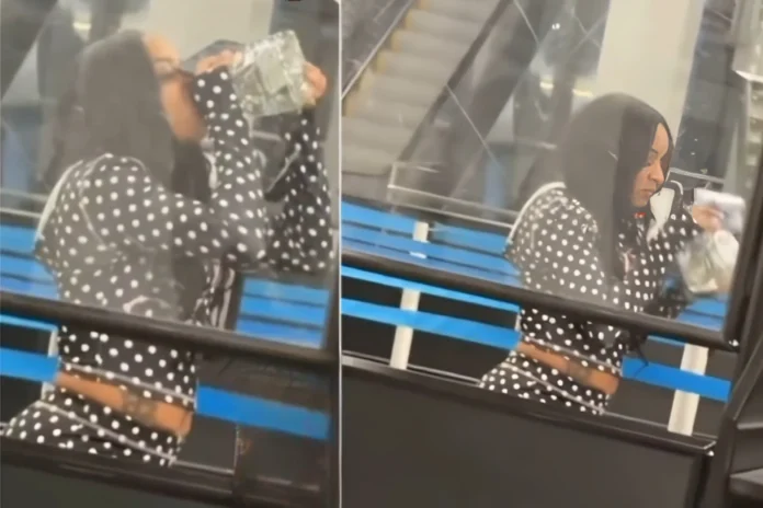 woman downs Don Julio TSA