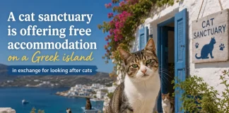 Free Greek Island Stay: Cat Sanctuary Seeks Caretakers – Apply Now! cat sanctuary Greece accommodation