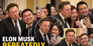 Elon Musk Hilariously Dodges Fans in China, Makes Funny Faces for Photos Elon Musk China fans