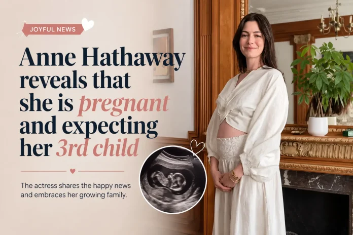 Anne Hathaway pregnant 3rd child