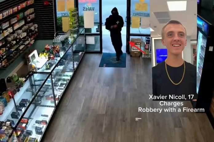 teen arrested Alabama vape store robbery