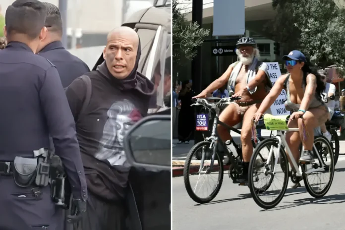 Los Angeles naked bike ride arrest