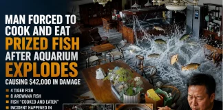 Man Forced to Eat Prized Arowana Fish After $42K Aquarium Explosion in China Exploding Aquarium Arowana Fish