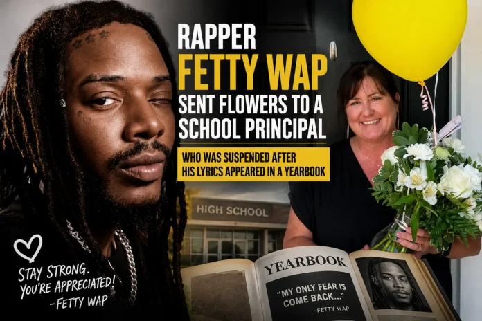 Fetty Wap flowers yearbook principal