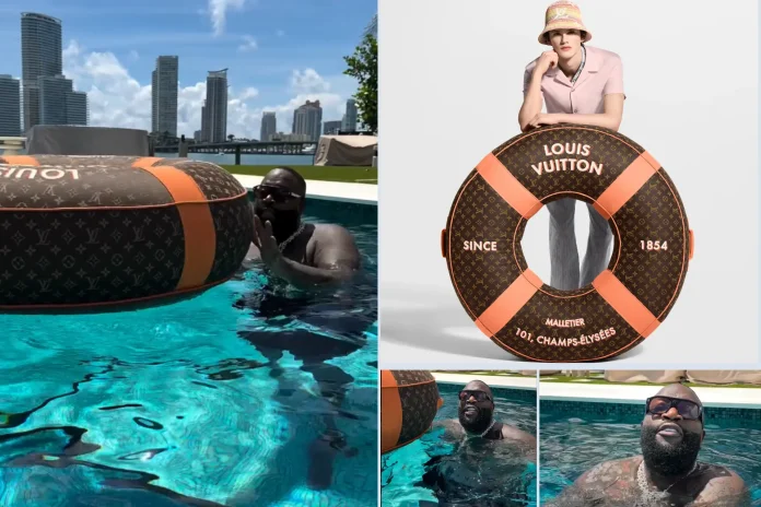 Rick Ross Louis Vuitton pool tube