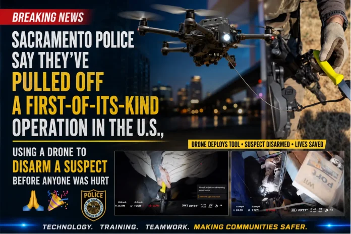 Sacramento Police Drone Operation
