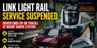 Seattle Link Light Rail Suspended After Car on Tracks at Mt. Baker Station Link Light Rail suspended