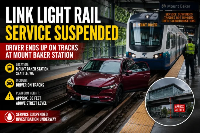 Link Light Rail suspended