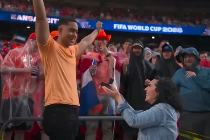 Woman Proposes FIFA World Cup