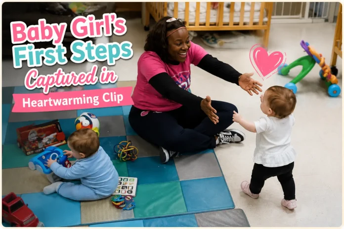 baby first steps daycare video