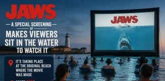 Experience Terror: Exclusive Jaws Screening Lets Fans Watch While Floating in the Original Filming Waters Jaws on the water screening