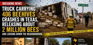 2 Million Bees Released in Texas After Truck Carrying 406 Beehives Crashes Texas Bee Truck Crash