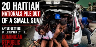 20 Haitian Nationals Intercepted Piling Out of Small SUV by Dominican Republic Army Dominican Republic Army SUV interception
