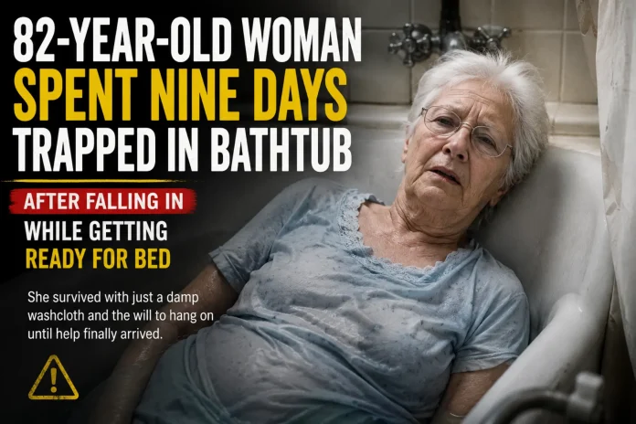 woman trapped in bathtub 9 days