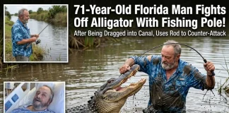 71-Year-Old Florida Man Fights Off Alligator with Fishing Pole Florida man alligator attack