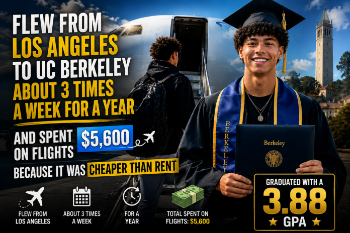 UC Berkeley student commutes by plane