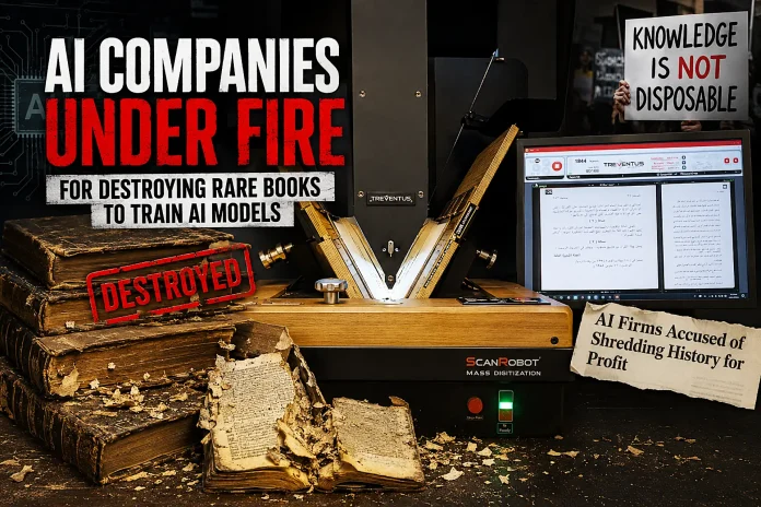 AI companies destroying rare books