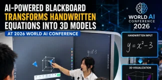 AI-Powered Blackboard Transforms Handwritten Equations into 3D Models at 2026 World AI Conference AI-Powered Blackboard Transforms Handwritten Equations into 3D Models at 2026 World AI Conference