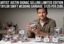 Artist Sells Limited Edition Taylor Swift Wedding Garbage for $125 a Cube Taylor Swift wedding garbage