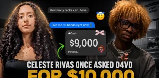 D4vd Sent Celeste Rivas $9K After 10 Bands Request, Court Texts Reveal D4vd Celeste Rivas court texts